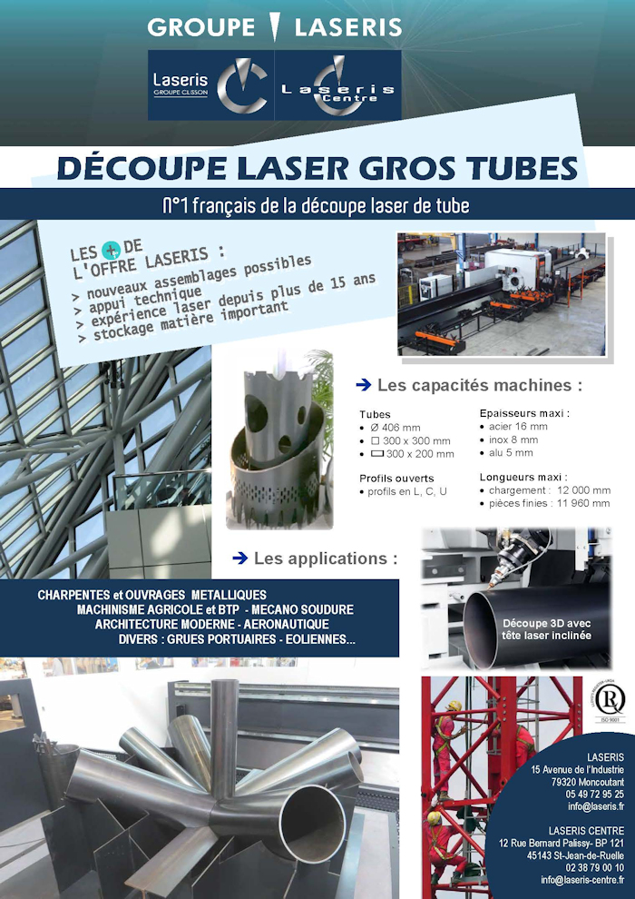 Fiche la découpe laser de gros tubes